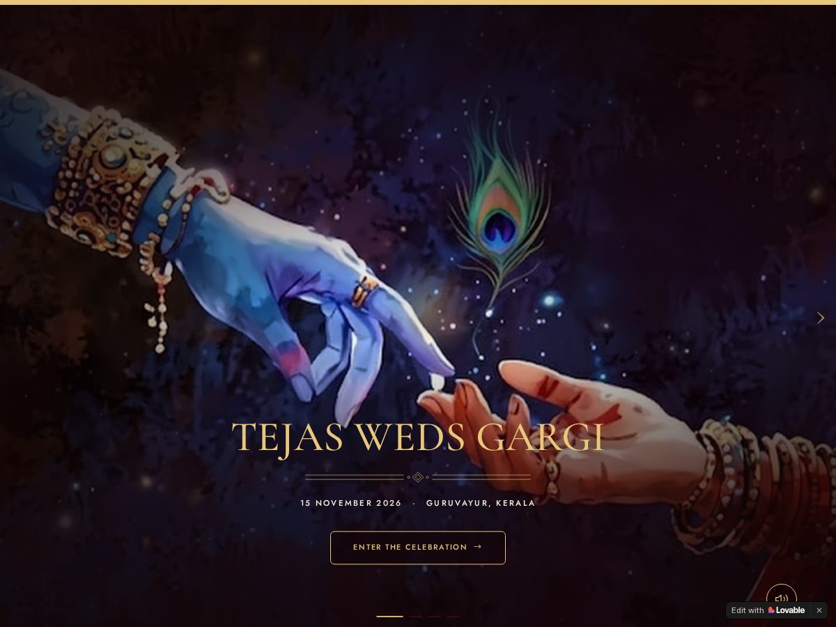 Landing-page snapshot of tejasgargivivaham.com