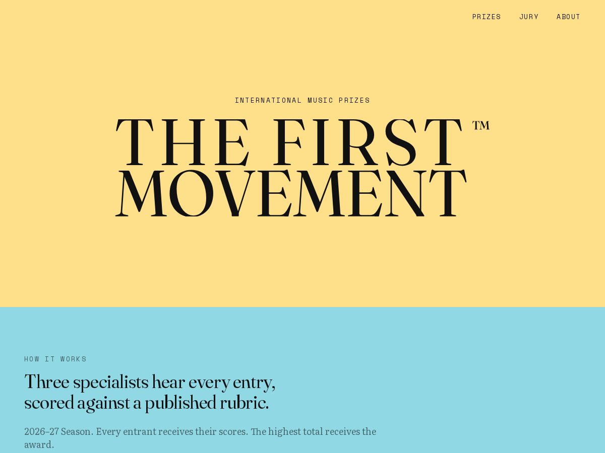 Landing-page snapshot of thefirstmovement.org