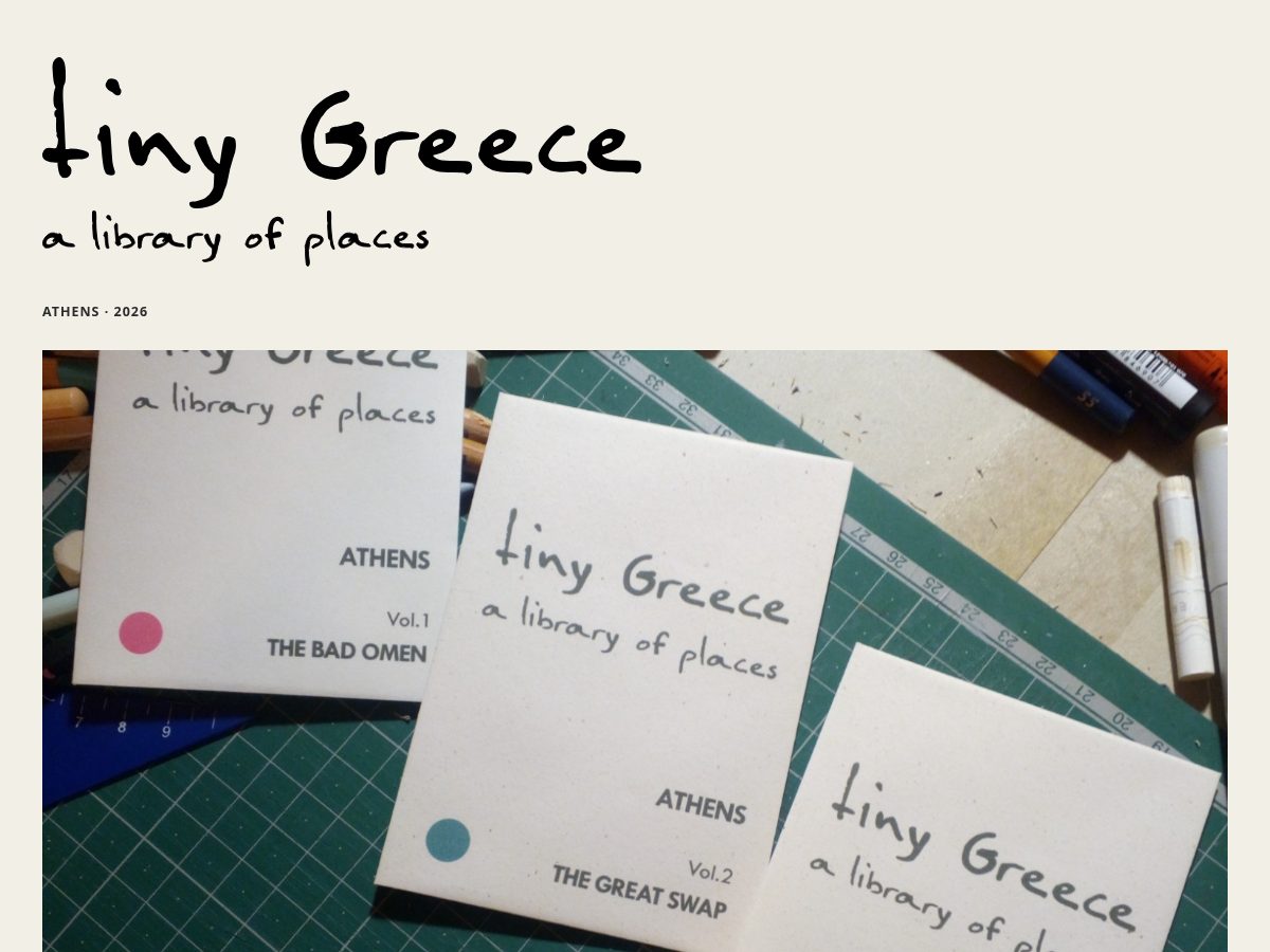 Landing-page snapshot of tinygreece.com