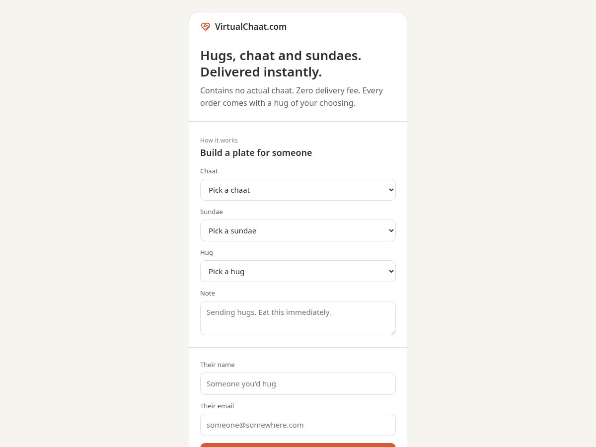 Landing-page snapshot of virtualchaat.com
