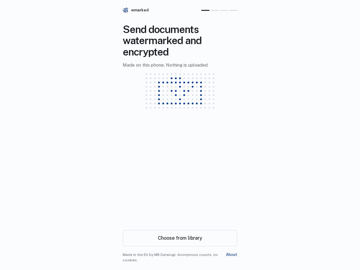 Landing-page snapshot of wmarked.com