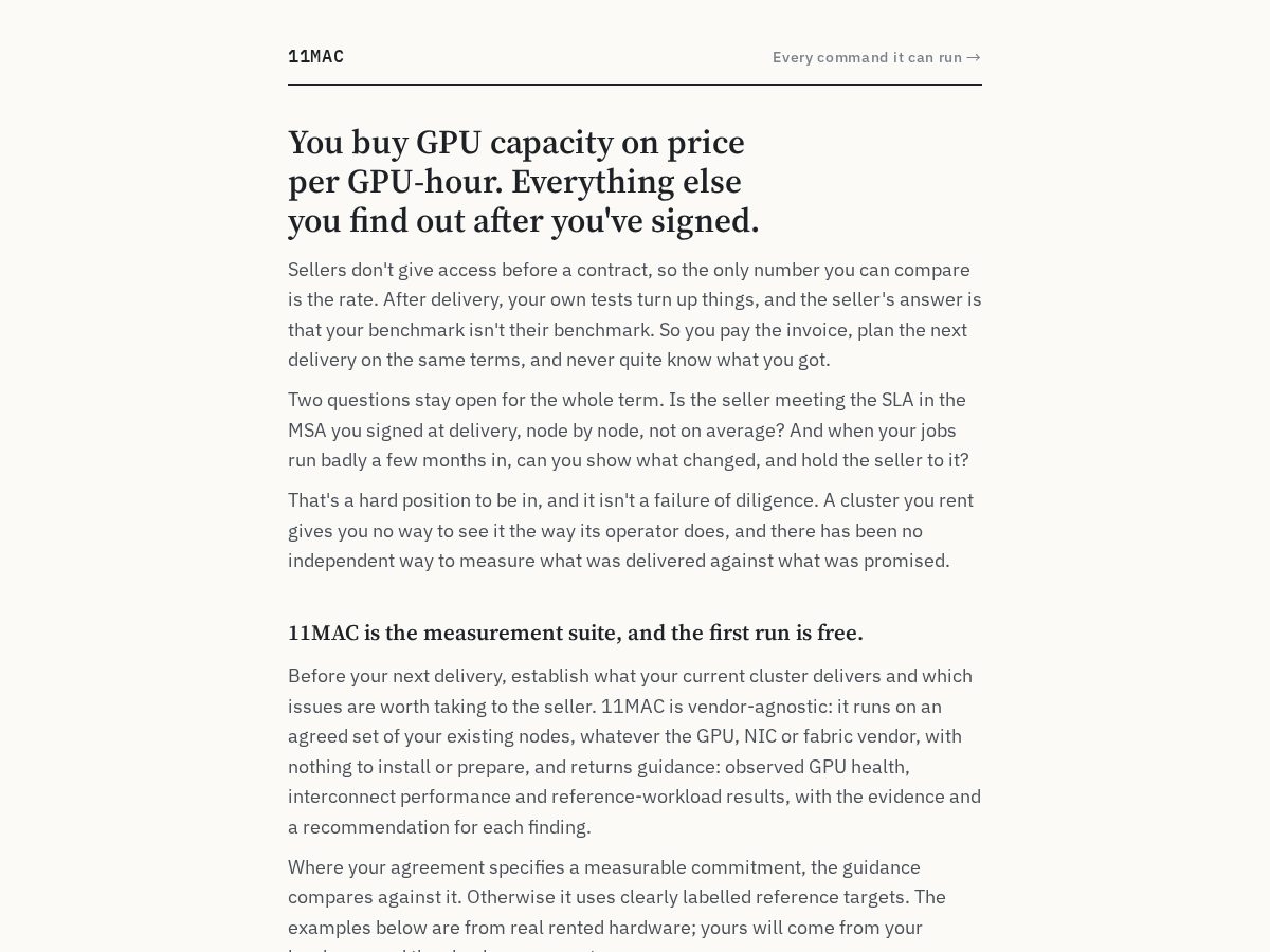 Landing-page snapshot of 11mac.com