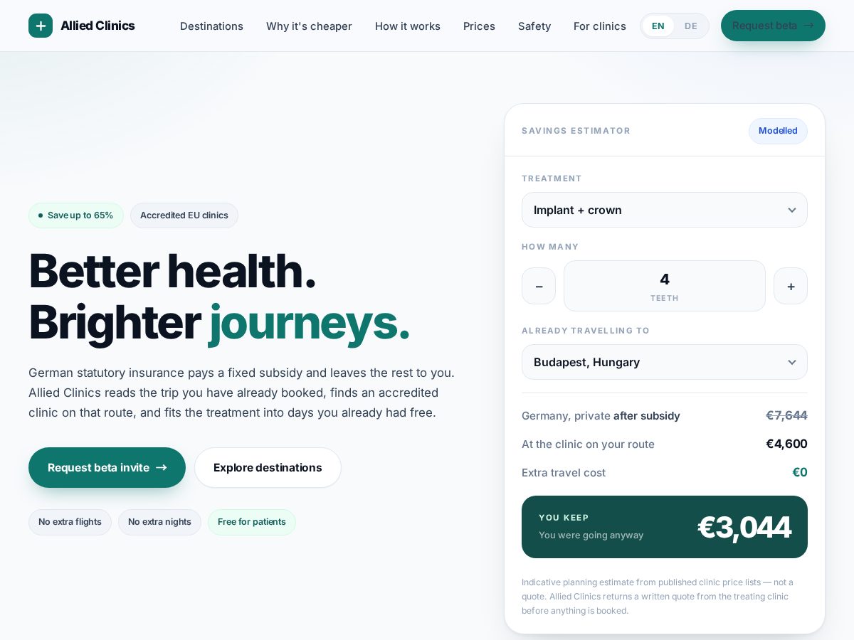 Landing-page snapshot of alliedclinics.net