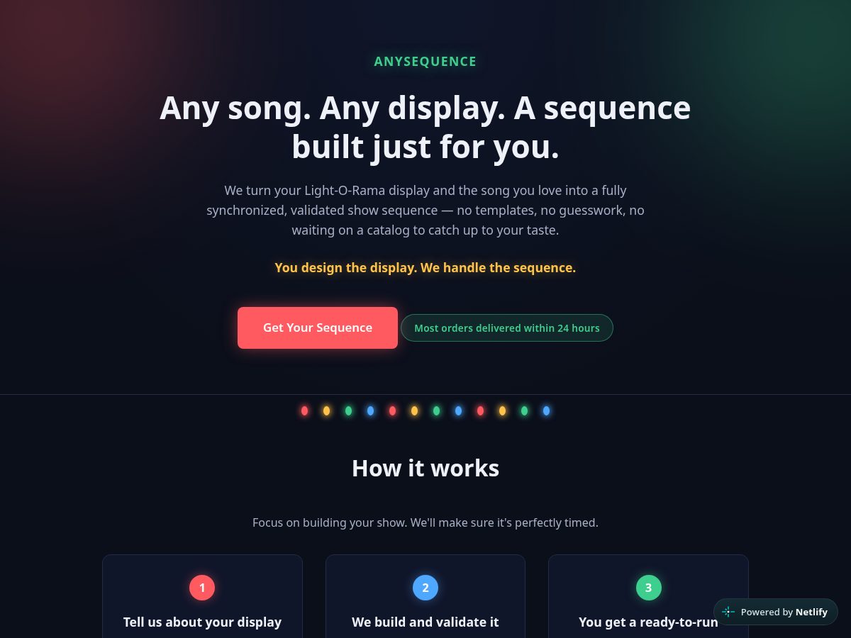 Landing-page snapshot of anysequence.shop