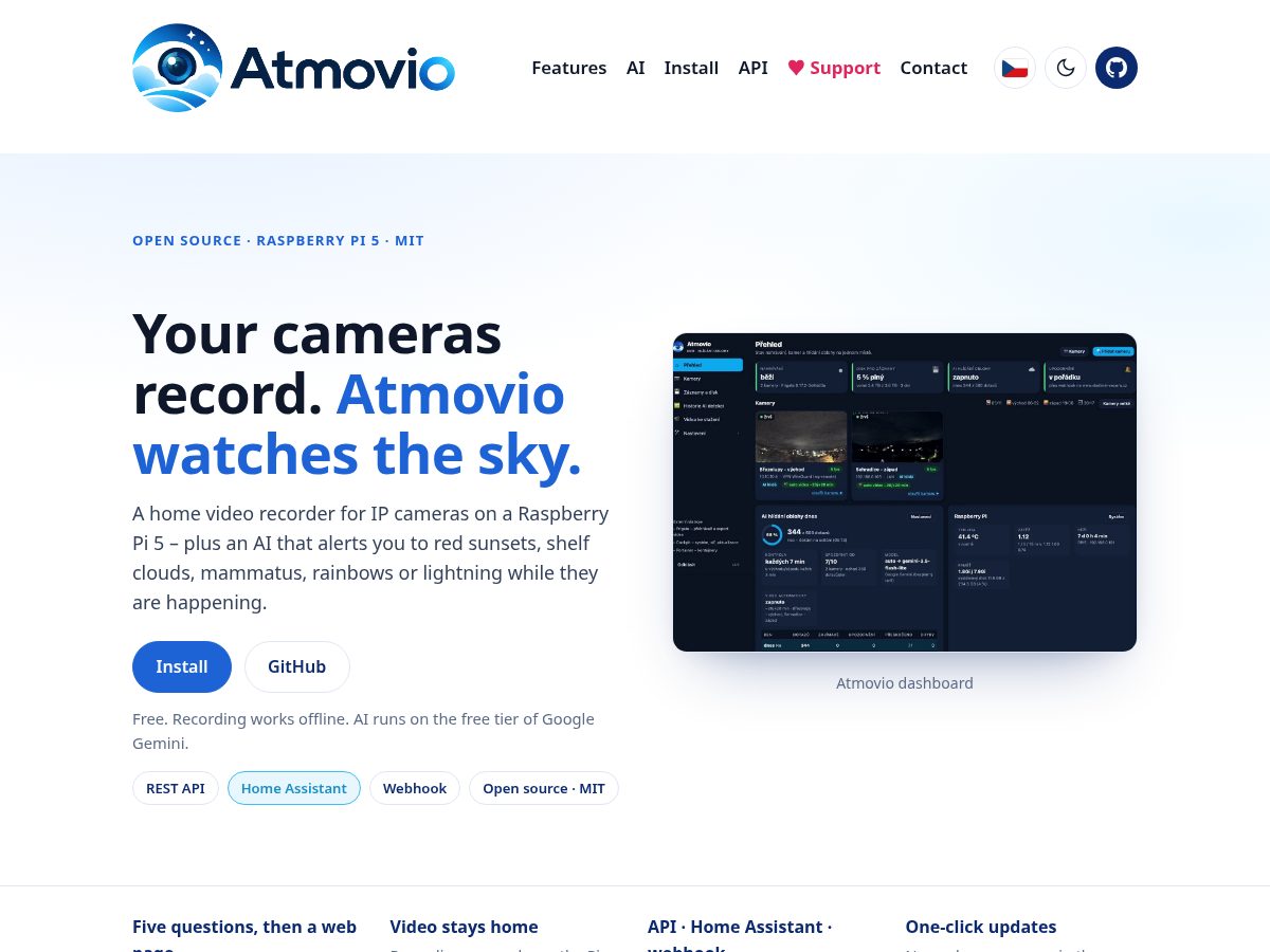 Landing-page snapshot of atmovio.com