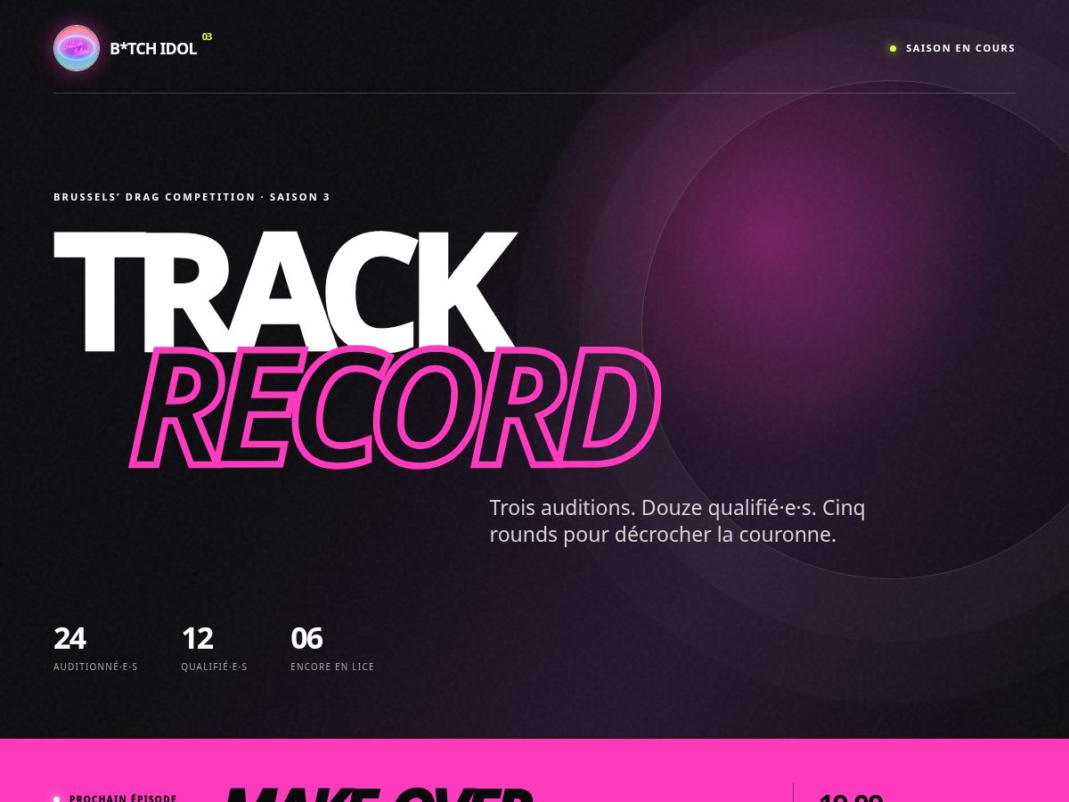 Landing-page snapshot of bitchidol-stats.online