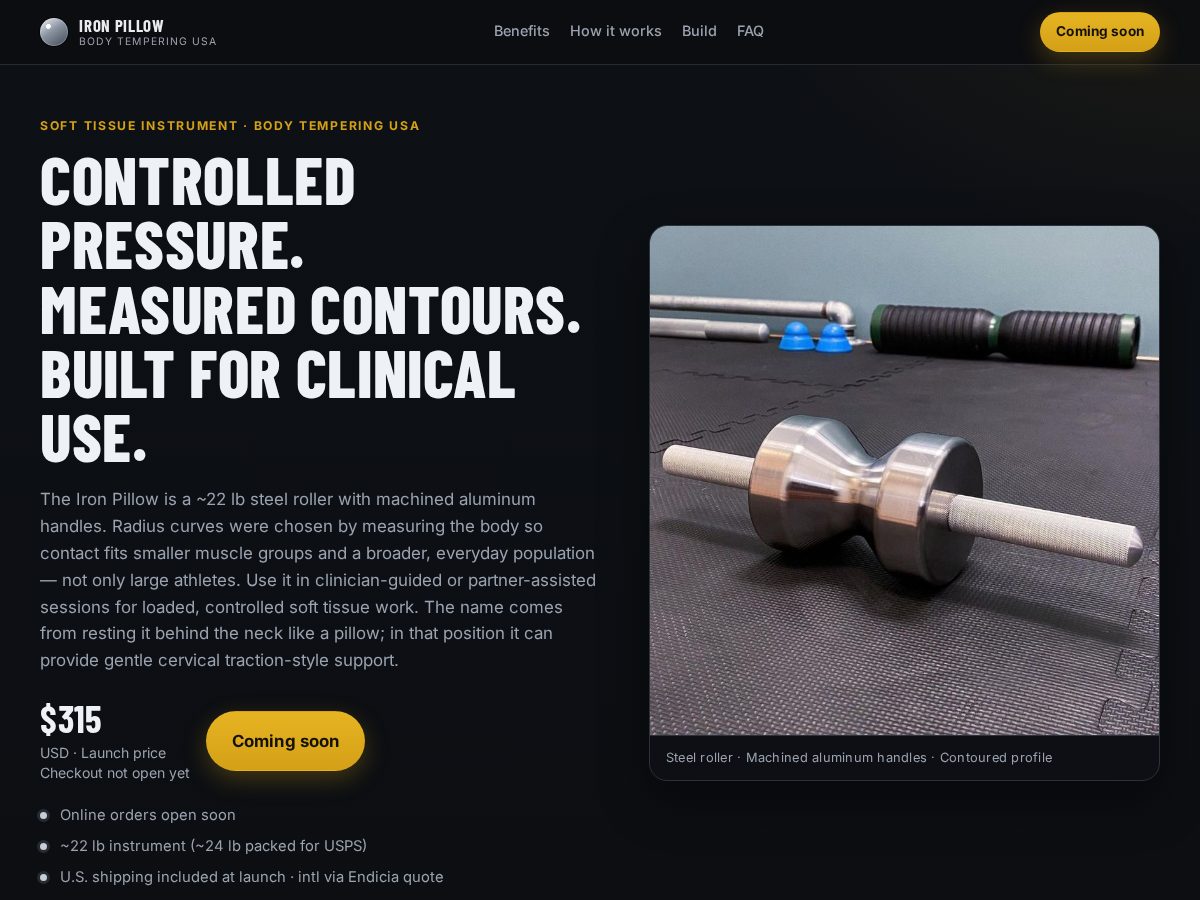 Landing-page snapshot of bodytemperingusa.com