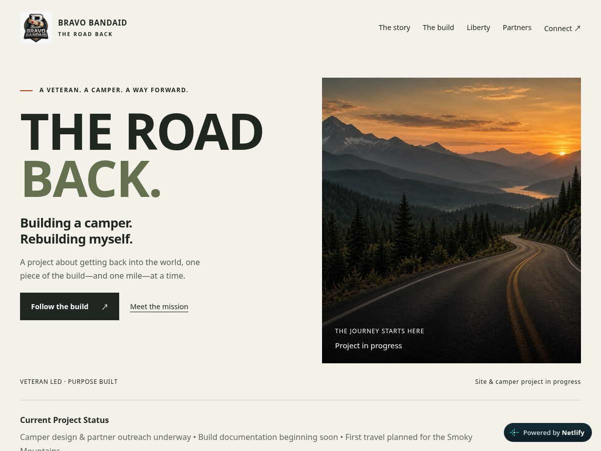 Landing-page snapshot of bravobandaid.com
