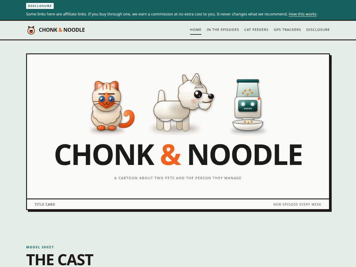 Landing-page snapshot of chonkandnoodle.com