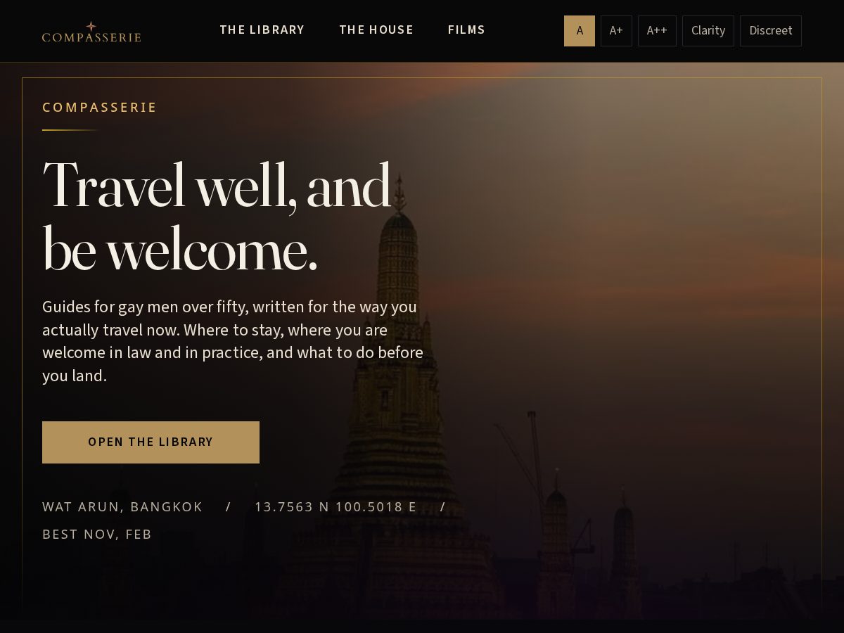 Landing-page snapshot of compasserie.com