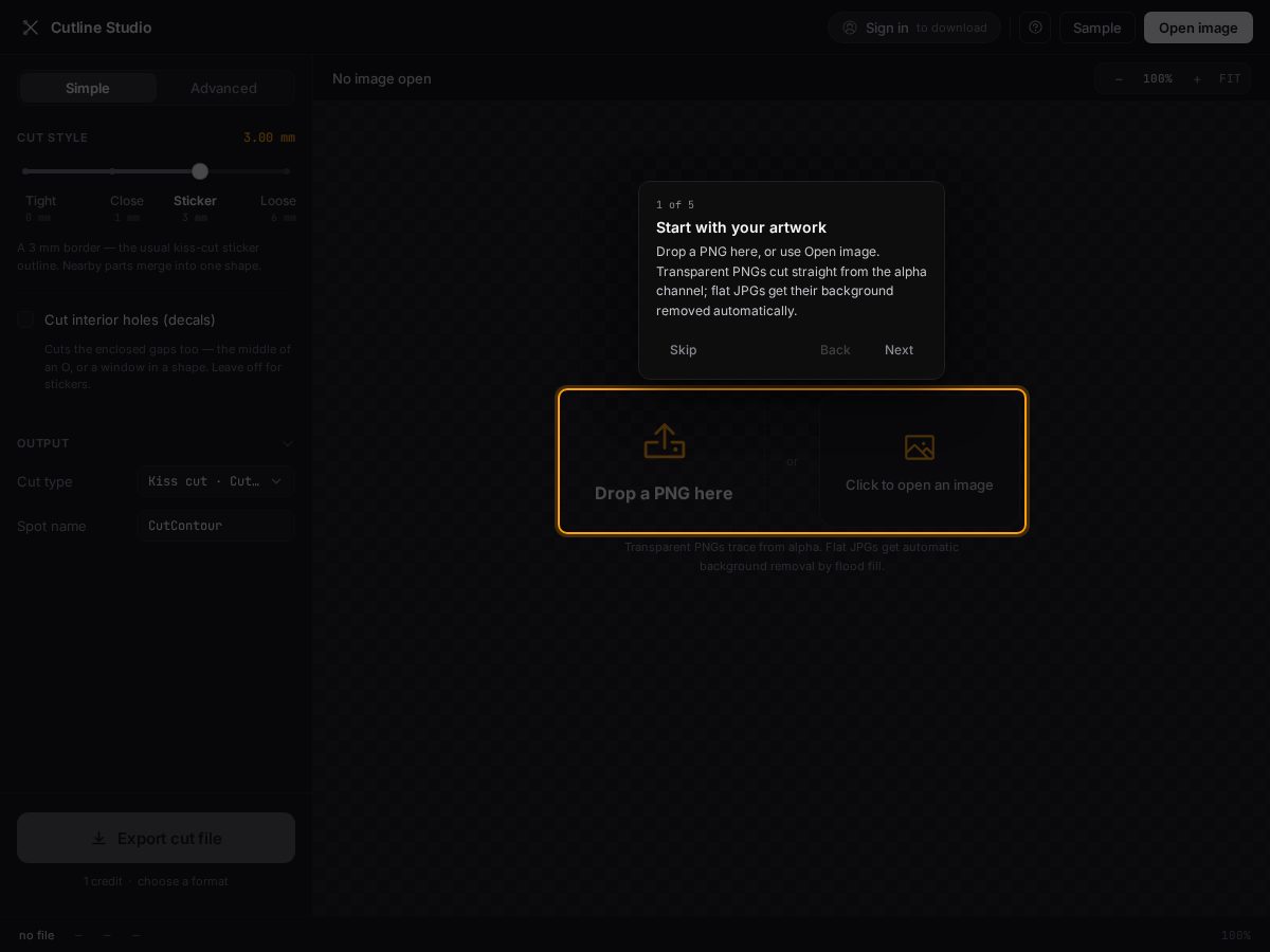 Landing-page snapshot of cutlinestudio.space