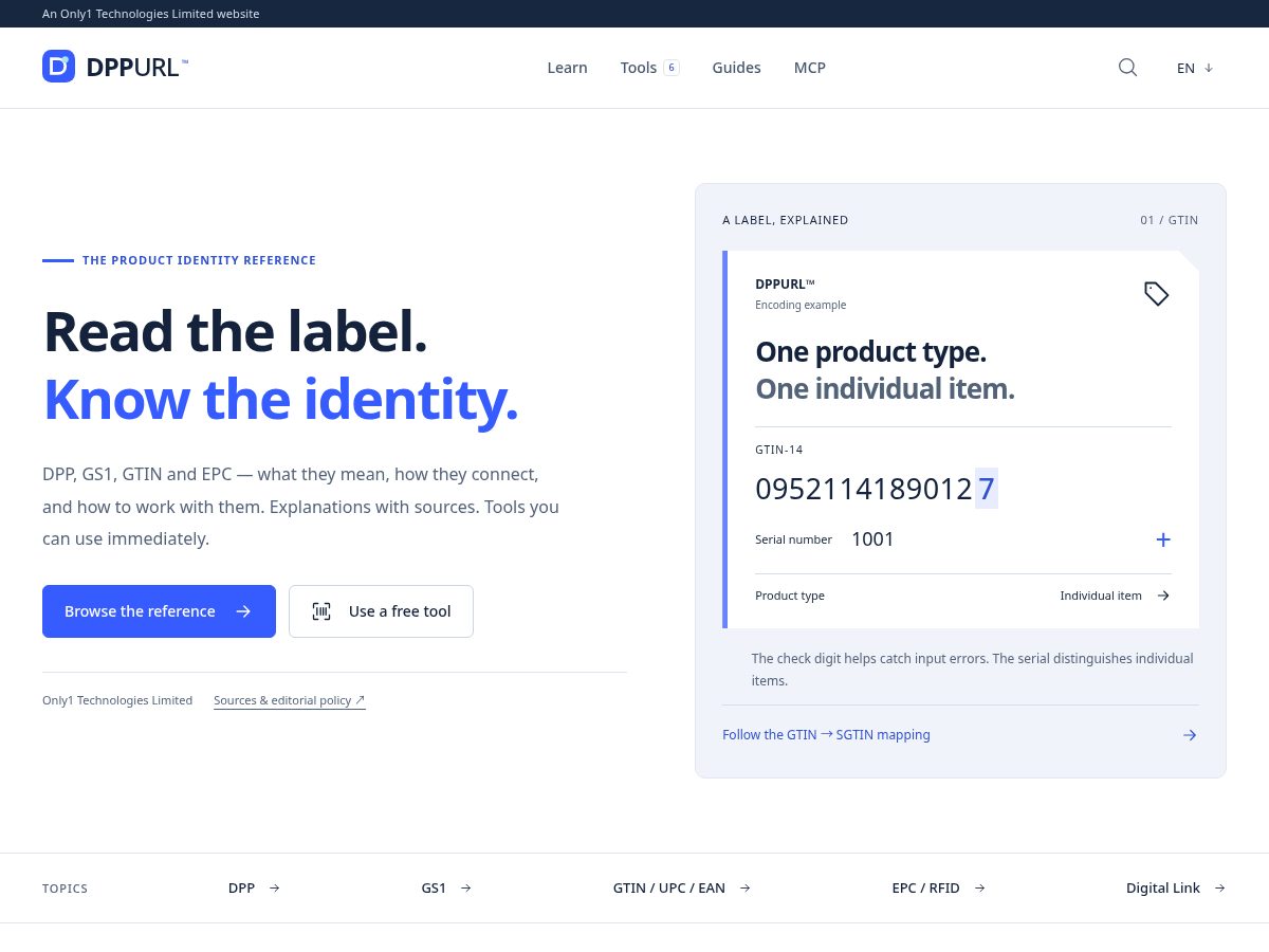 Landing-page snapshot of dppurl.com