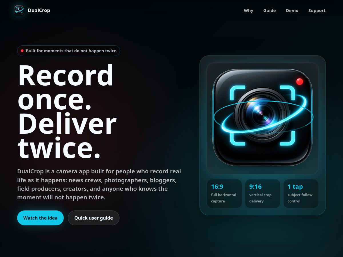 Landing-page snapshot of dualcrop.com