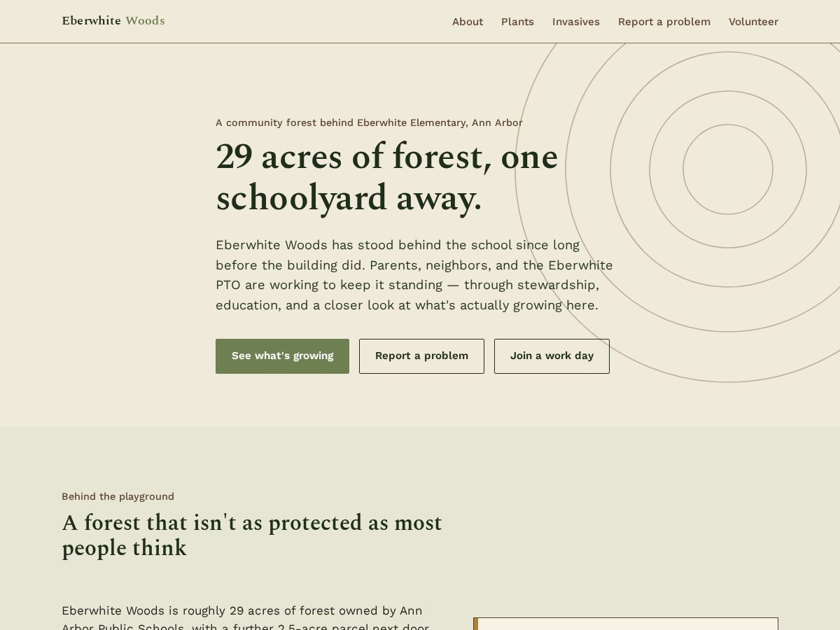 Landing-page snapshot of ebwfriends.org