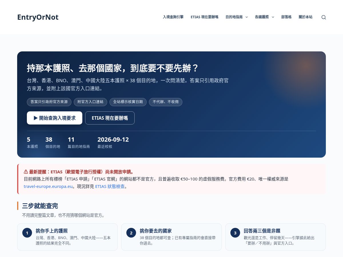 Landing-page snapshot of entryornot.cloud