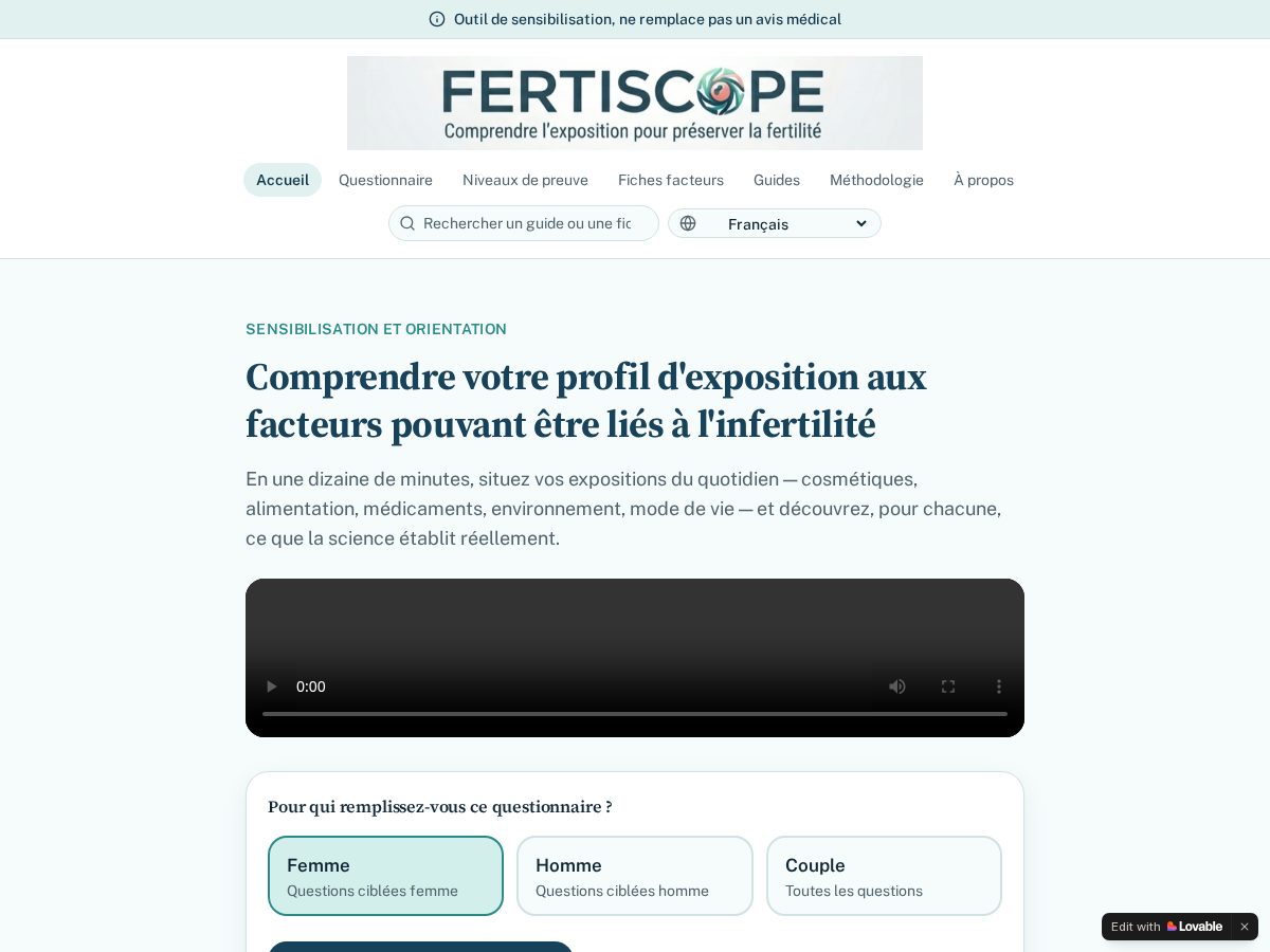 Landing-page snapshot of fertiscope.com