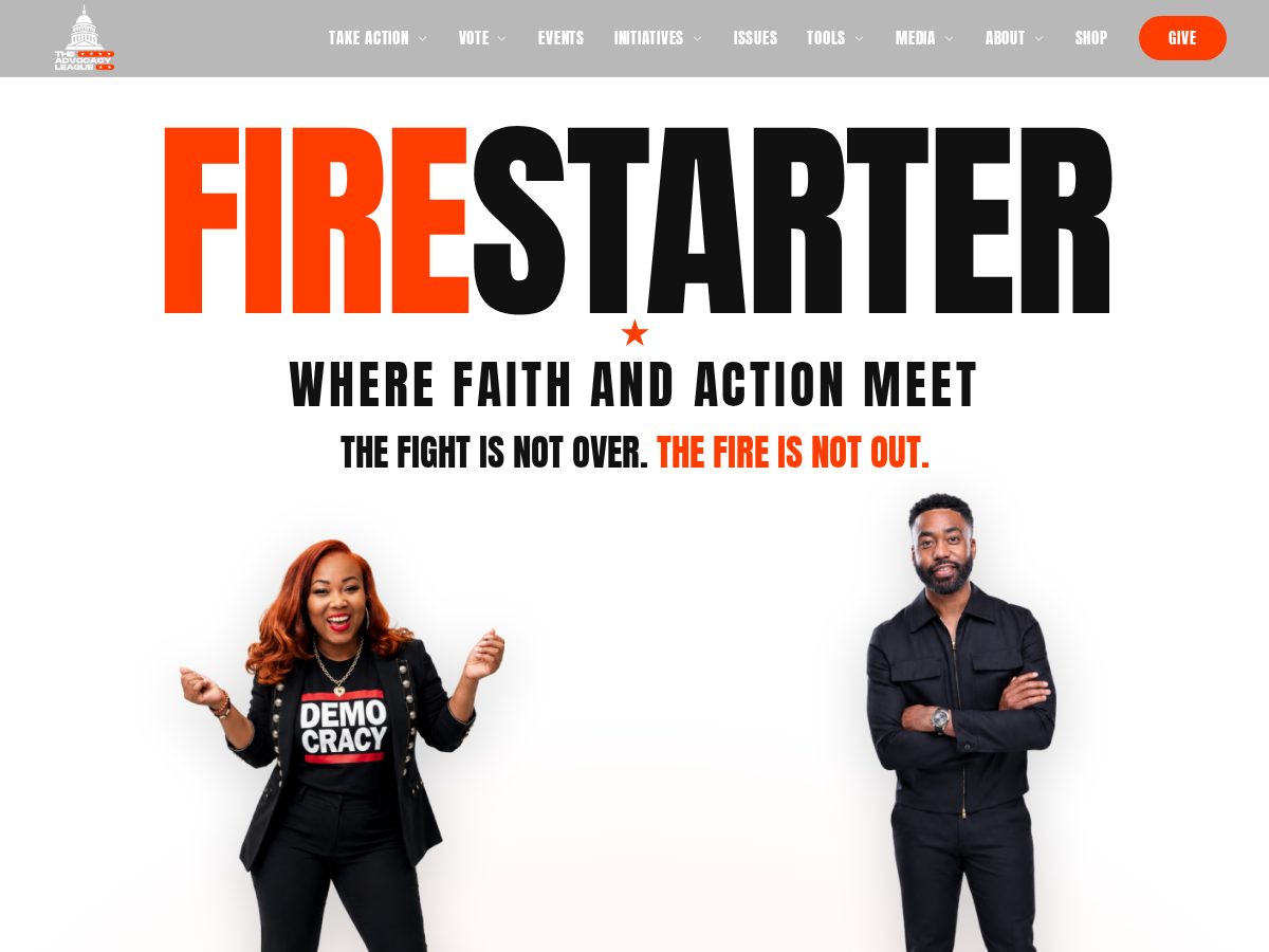 Landing-page snapshot of firestarter.show
