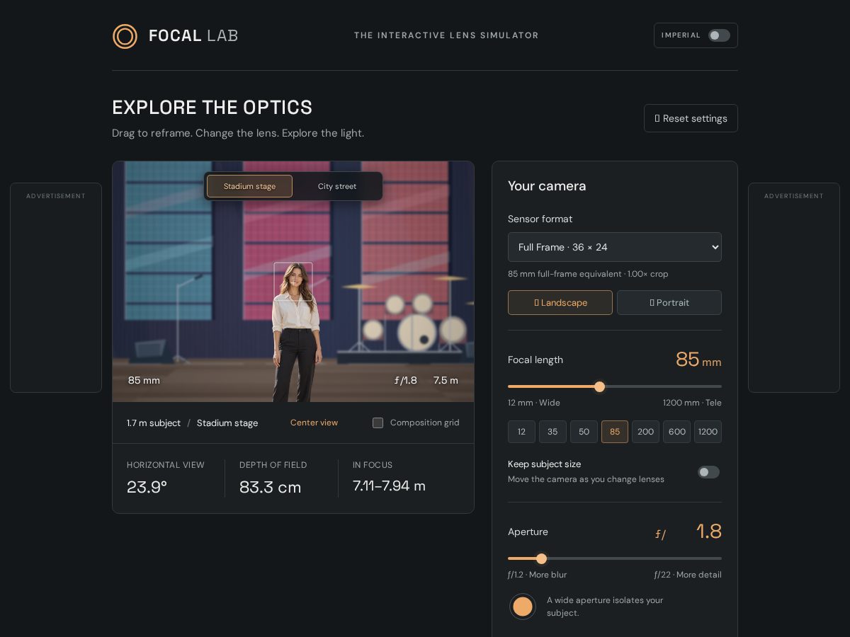 Landing-page snapshot of focallab.net