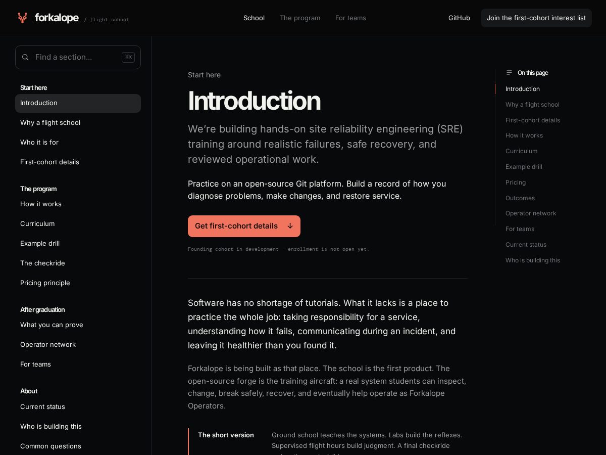 Landing-page snapshot of forkalope.com