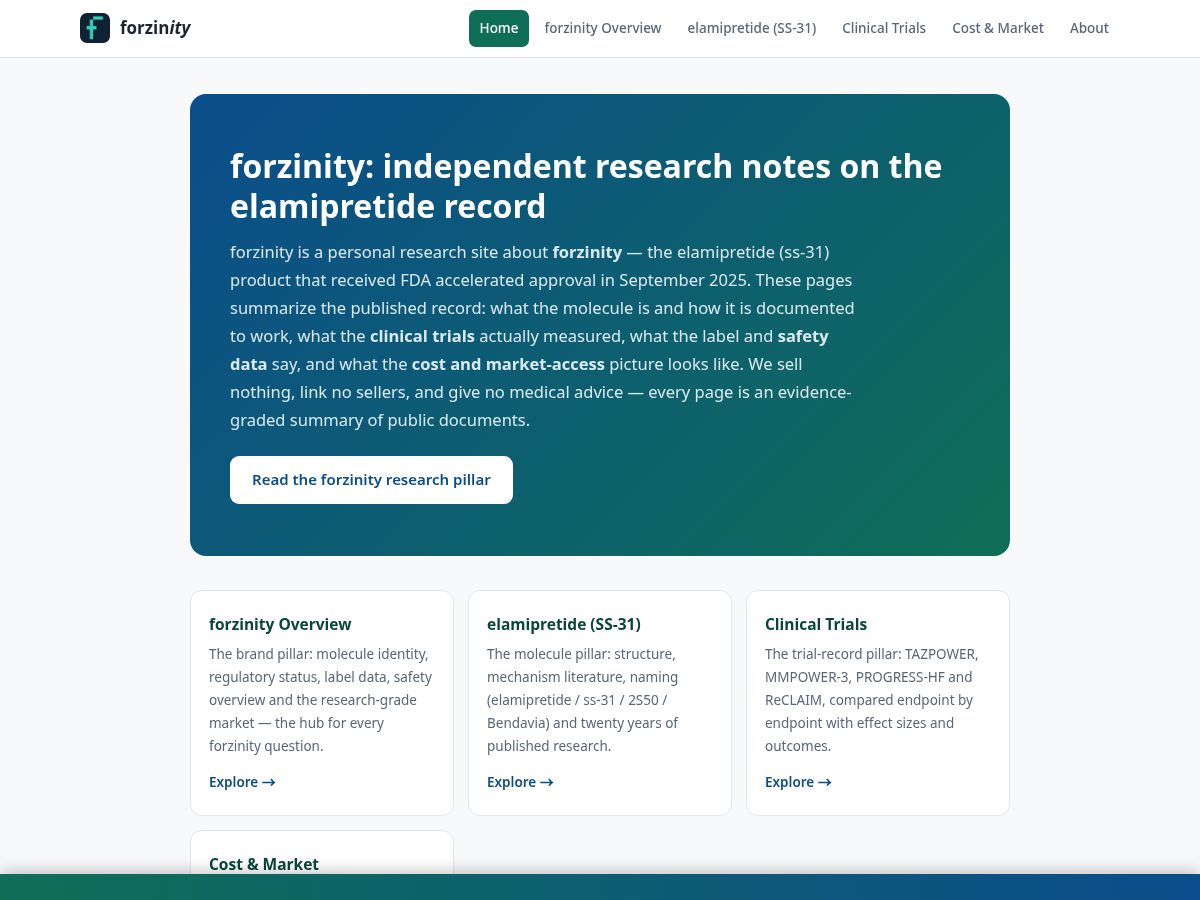 Landing-page snapshot of forzinityshare.com