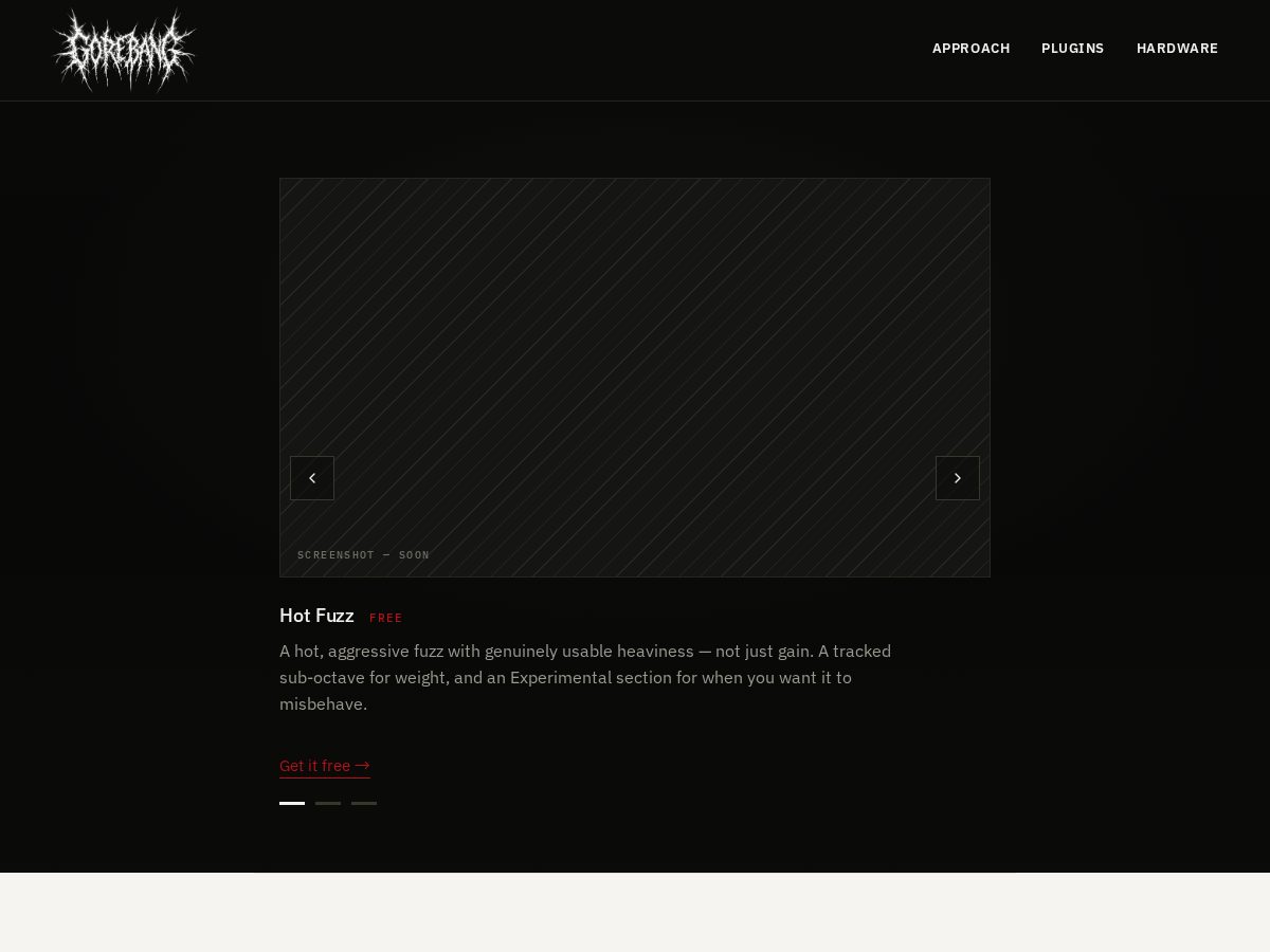 Landing-page snapshot of gorebang.audio