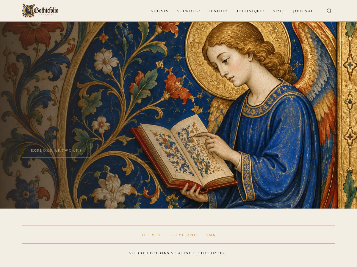 Landing-page snapshot of gothicfolio.com