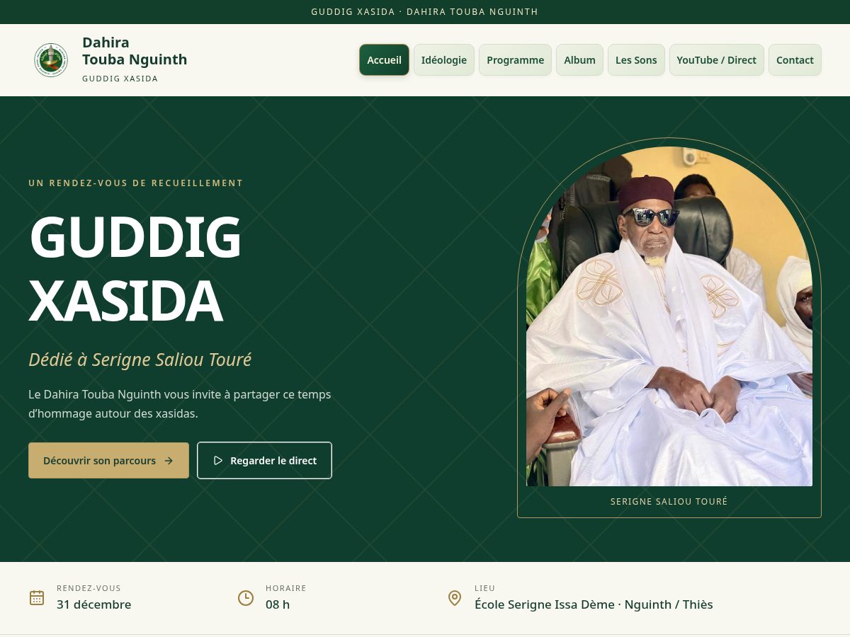 Landing-page snapshot of guddigxasida.com