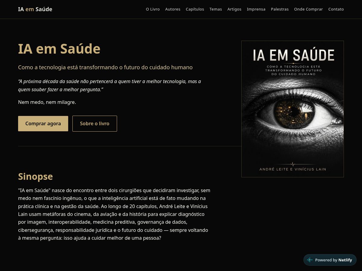 Landing-page snapshot of iaemsaude.com