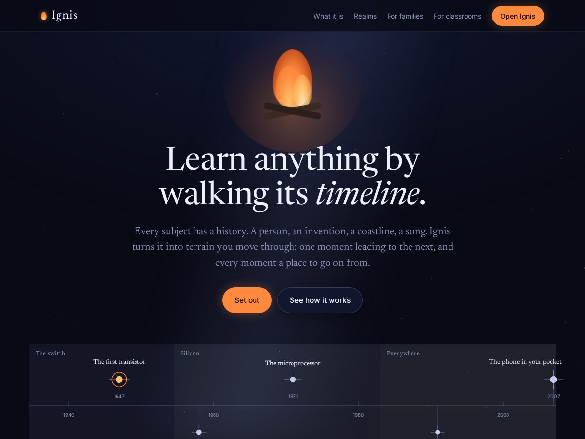Landing-page snapshot of ignis.wiki