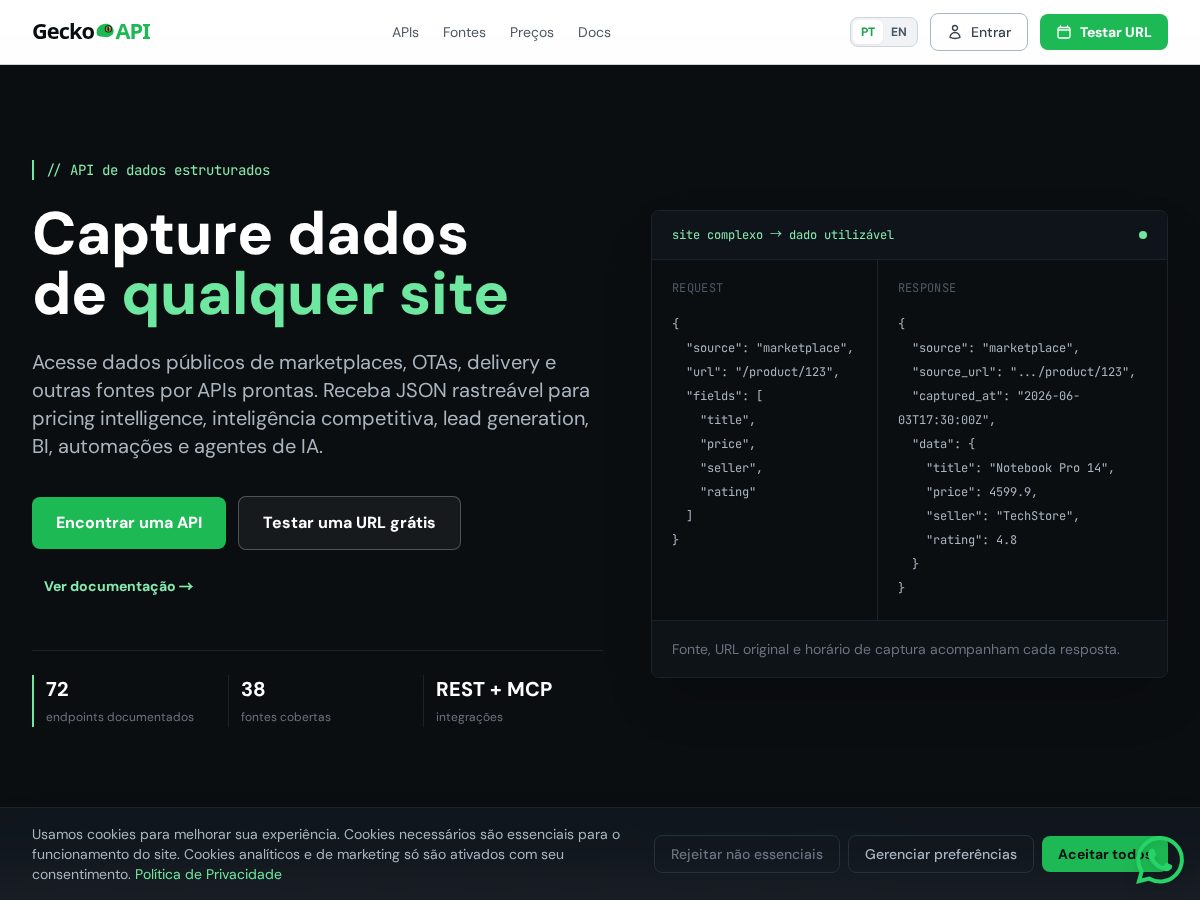 Landing-page snapshot of inboxgeckoapi.com