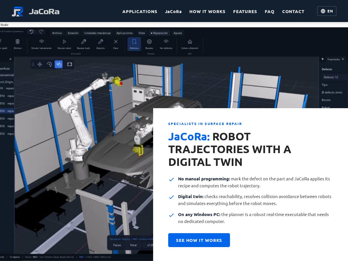 Landing-page snapshot of jacora-solutions.com
