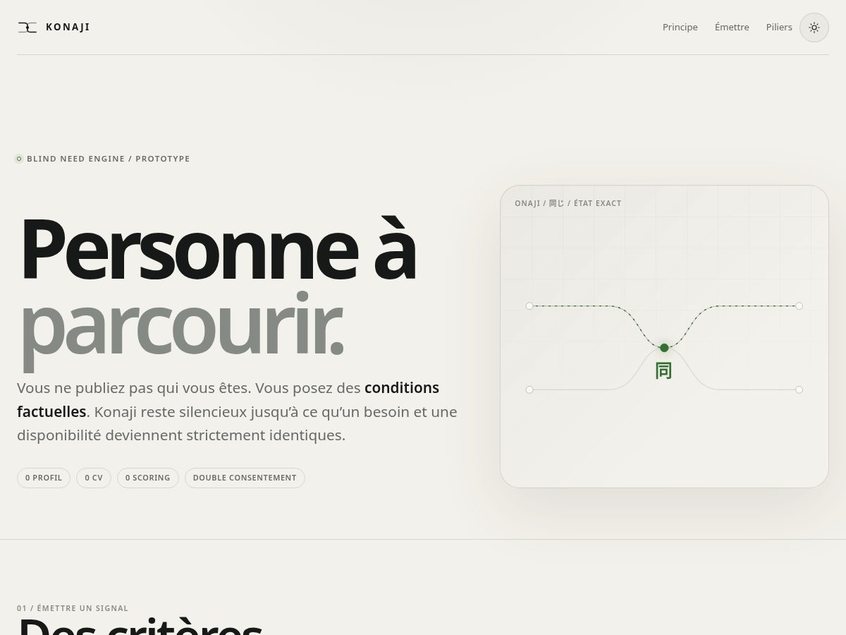 Landing-page snapshot of konaji.com