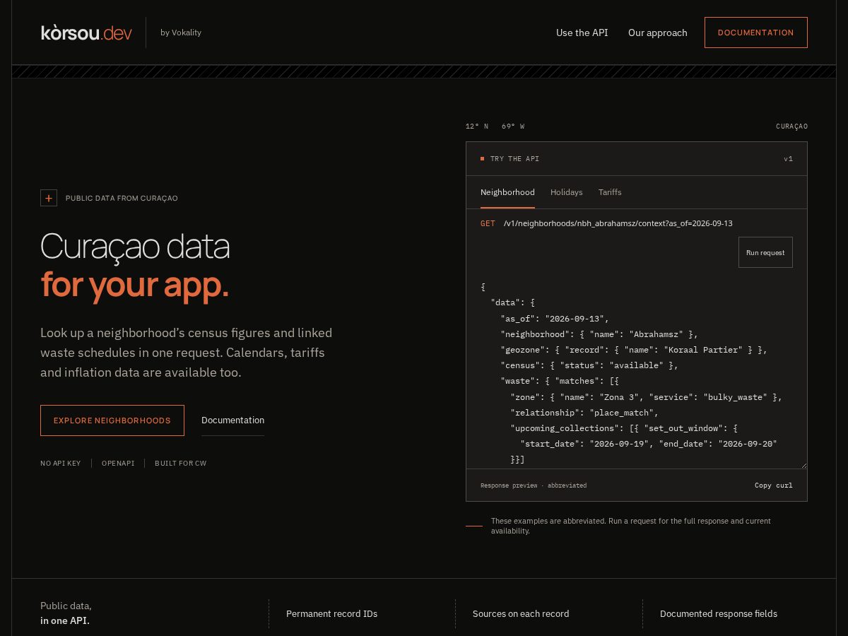 Landing-page snapshot of korsou.dev