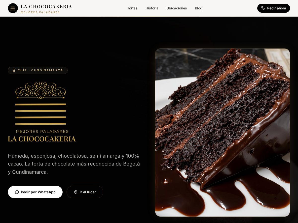 Landing-page snapshot of lachococakeria.com