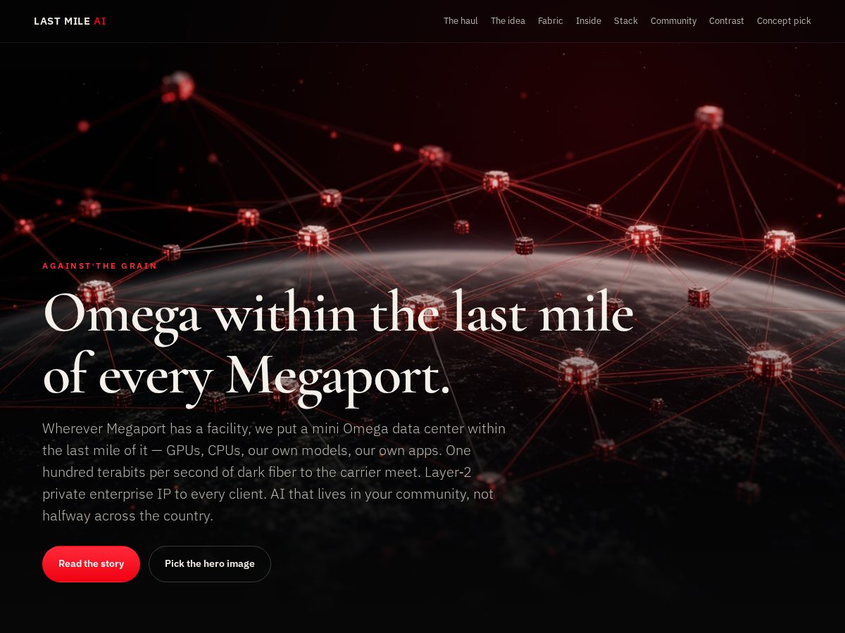 Landing-page snapshot of lastmileai.link
