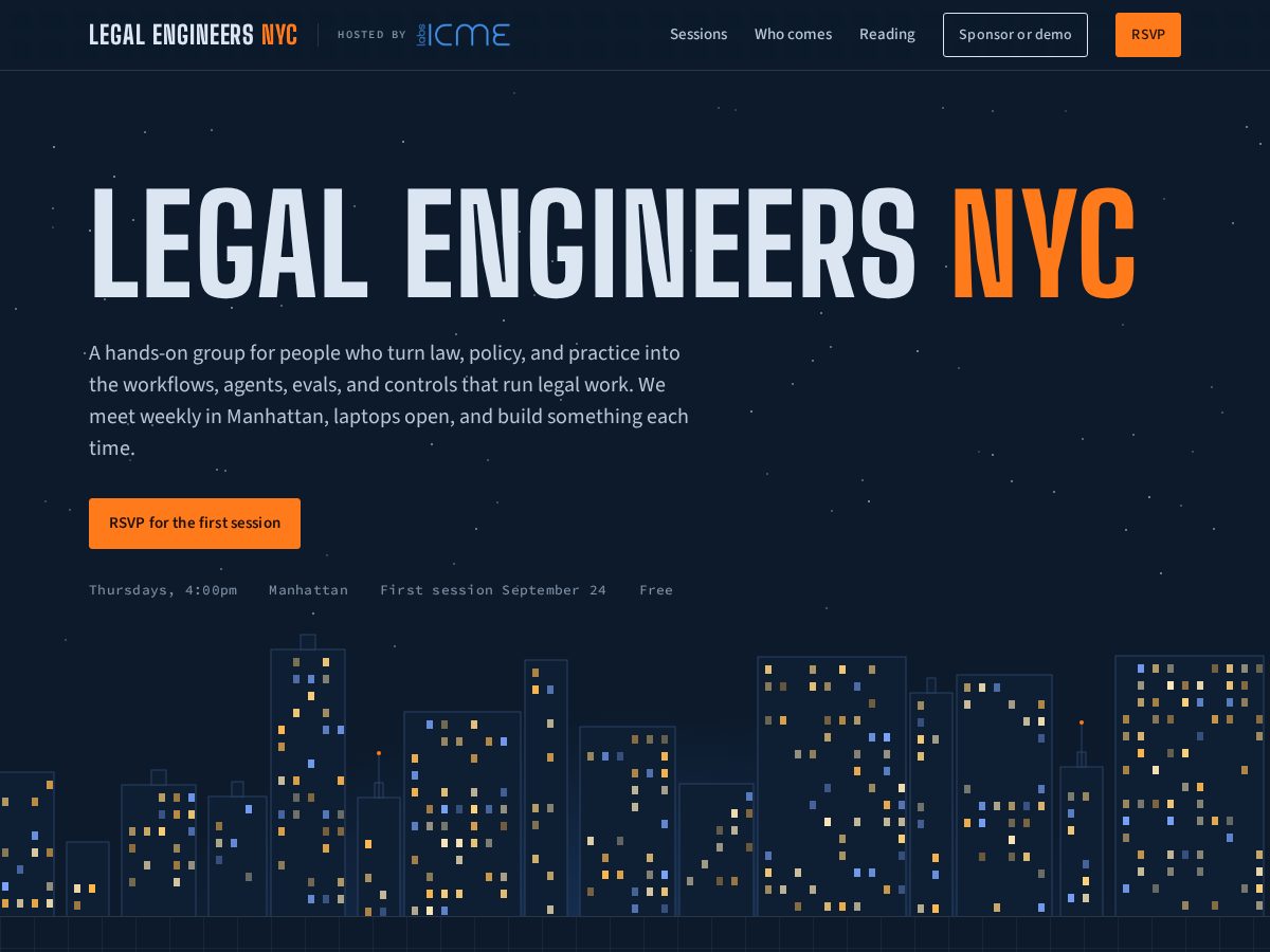 Landing-page snapshot of legalengineersnyc.com