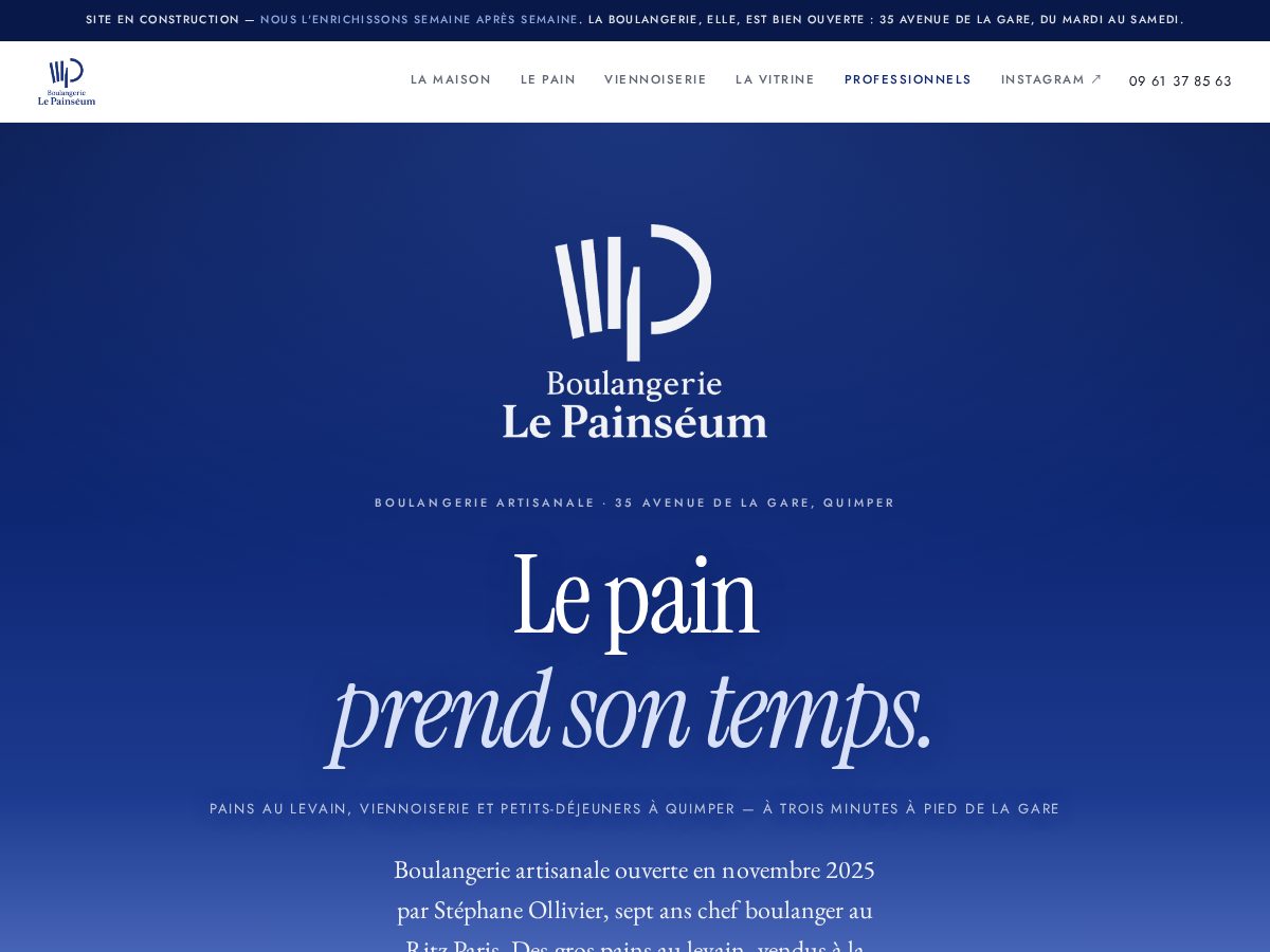 Landing-page snapshot of lepainseum.com