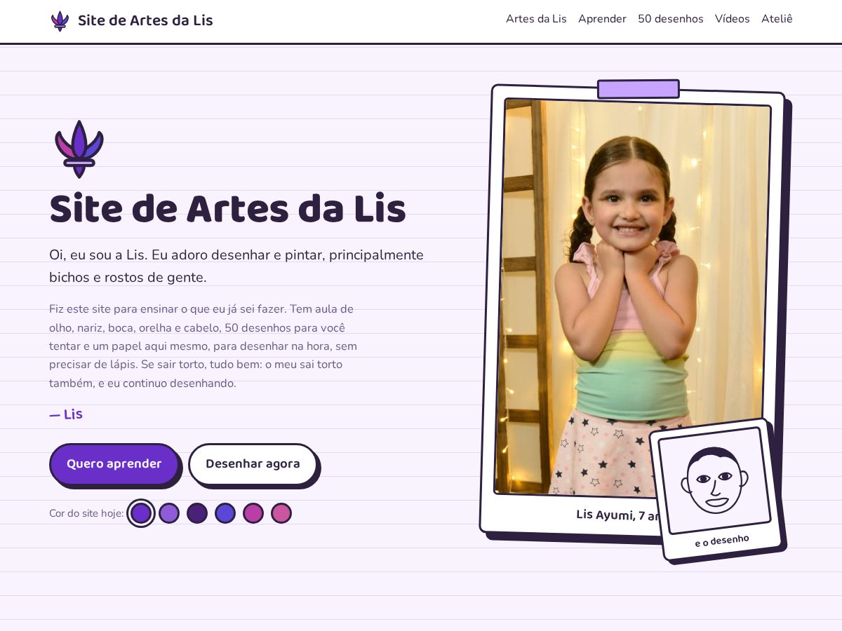 Landing-page snapshot of lisartes.com