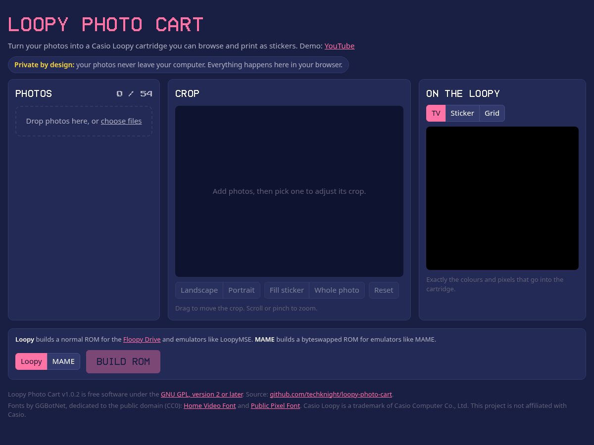 Landing-page snapshot of loopyphotocart.com
