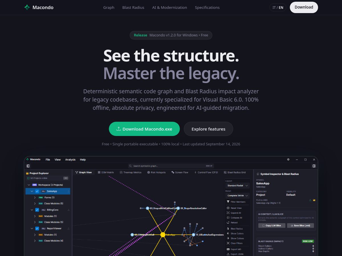 Landing-page snapshot of macondo-studio.com
