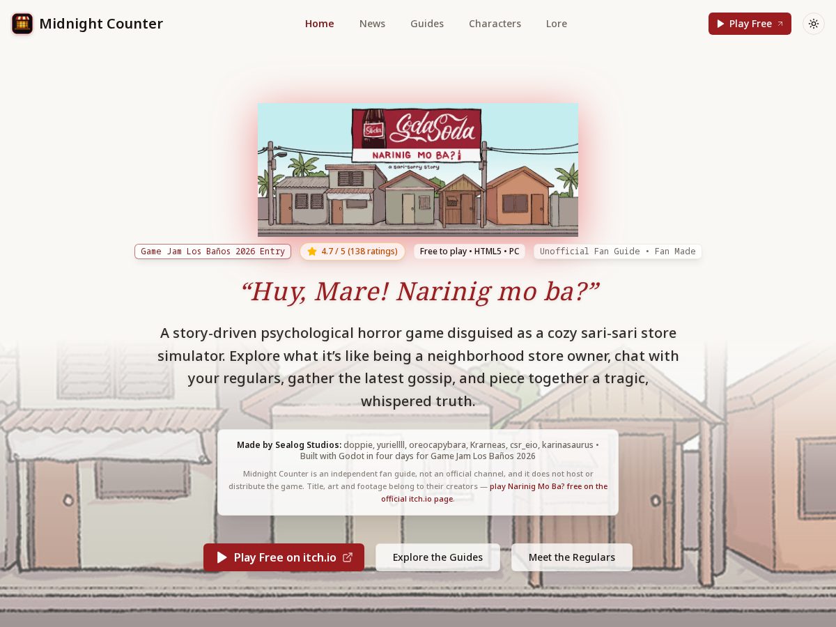 Landing-page snapshot of midnightcounter.shop