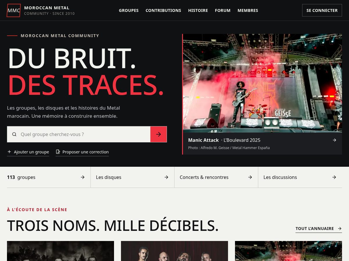 Landing-page snapshot of moroccanmetal.org