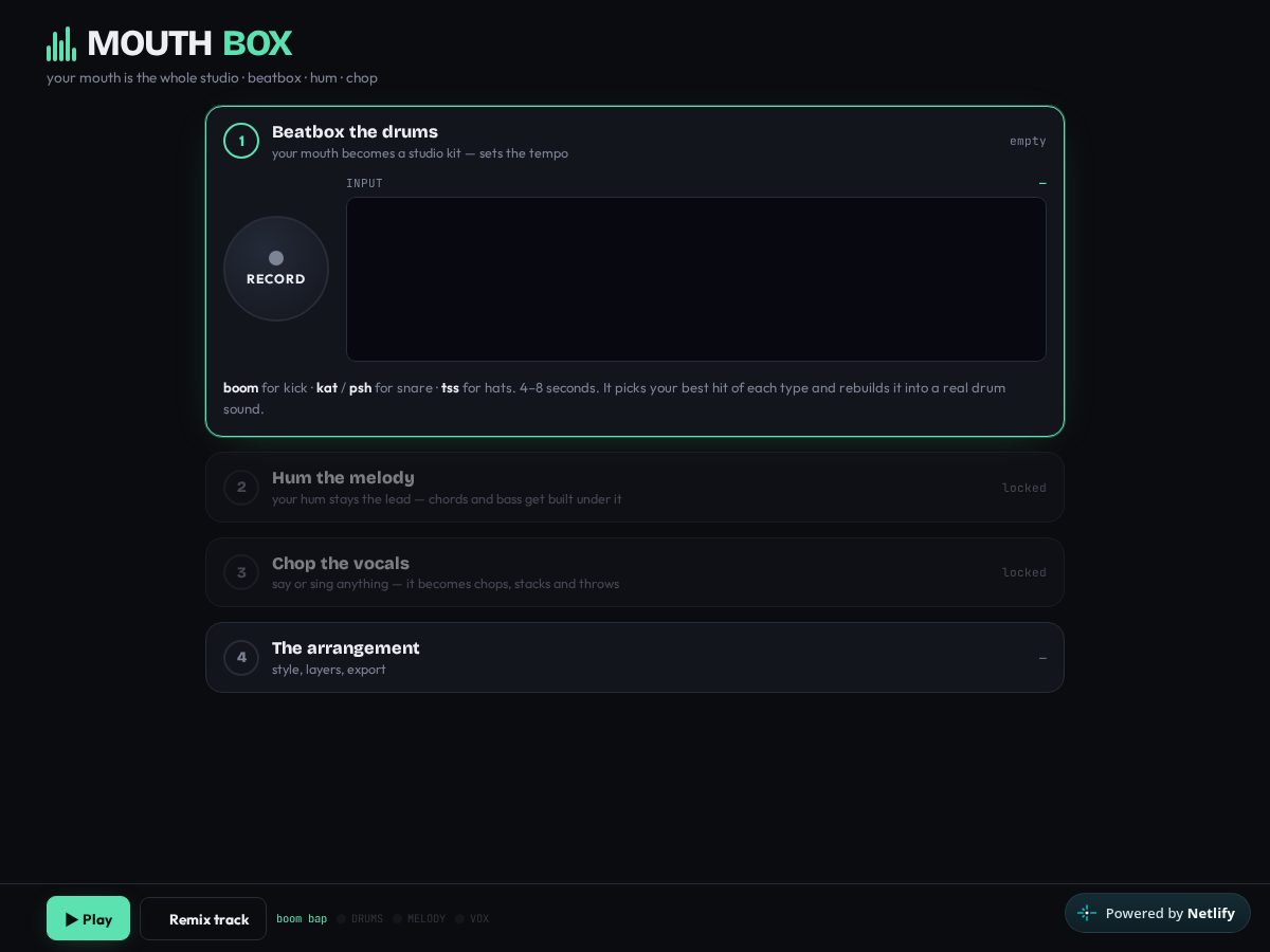 Landing-page snapshot of mouthbox.org