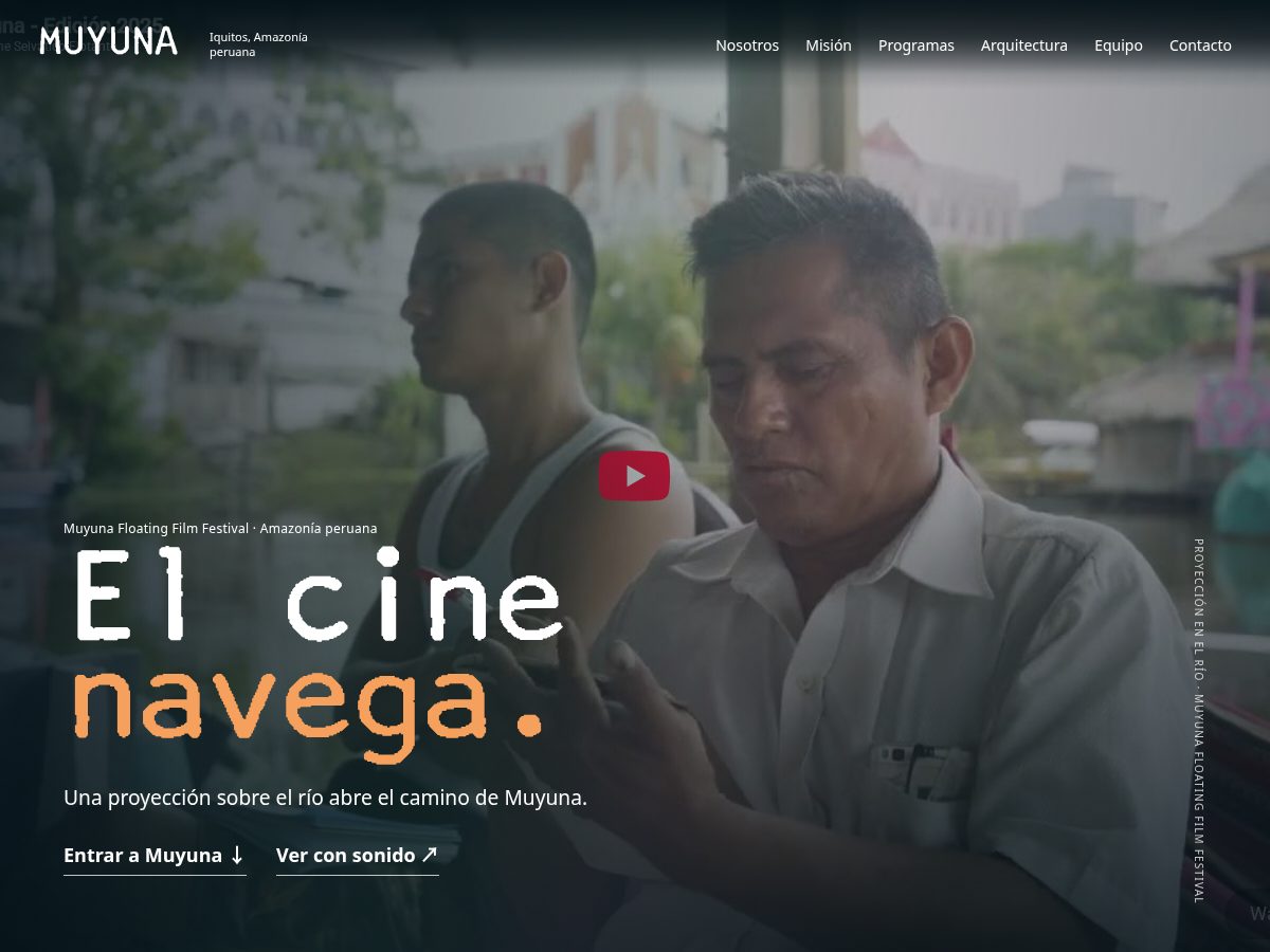 Landing-page snapshot of muyuna.org