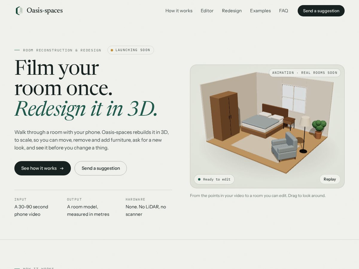 Landing-page snapshot of oasis-spaces.info