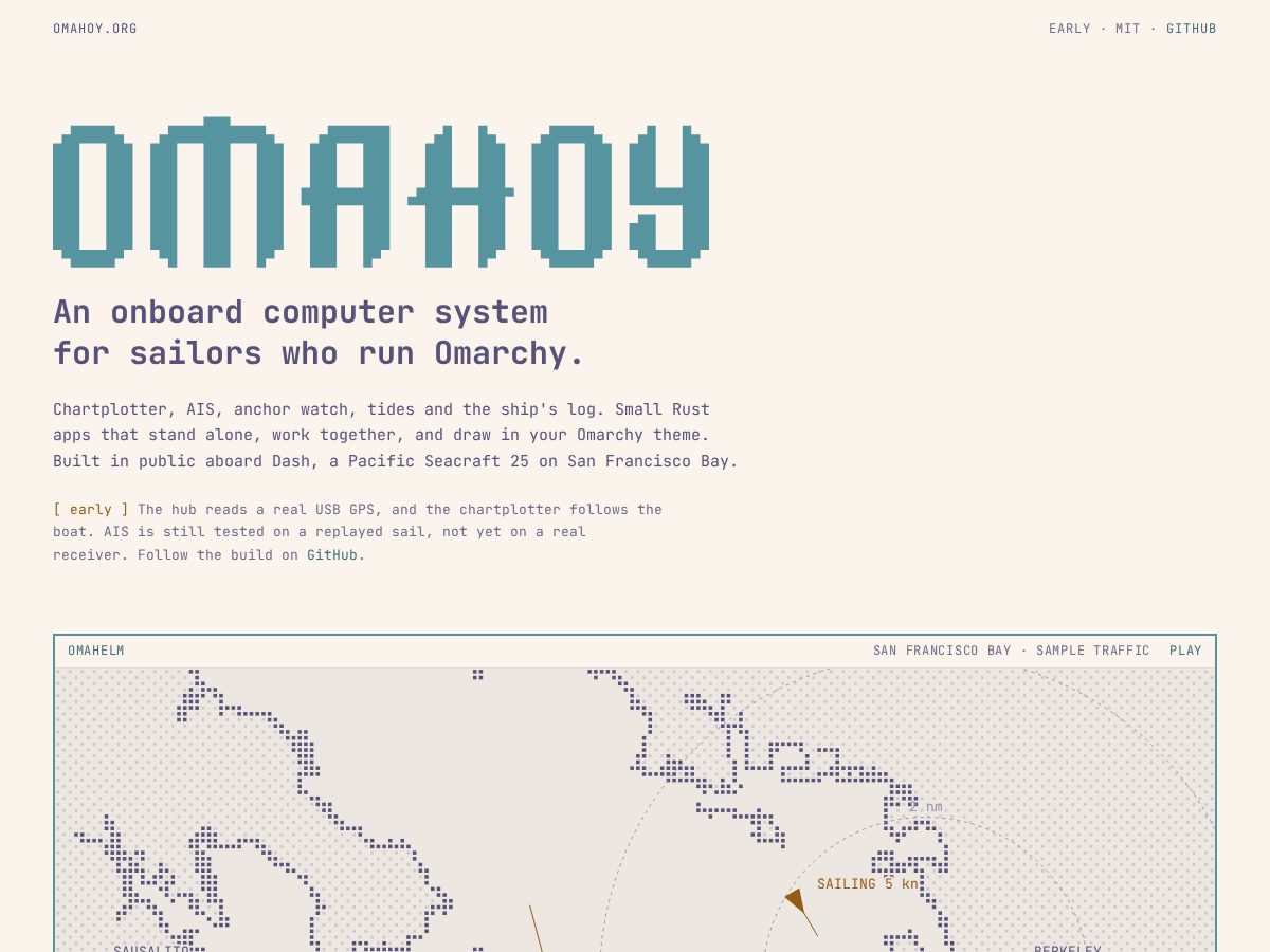 Landing-page snapshot of omahoy.org