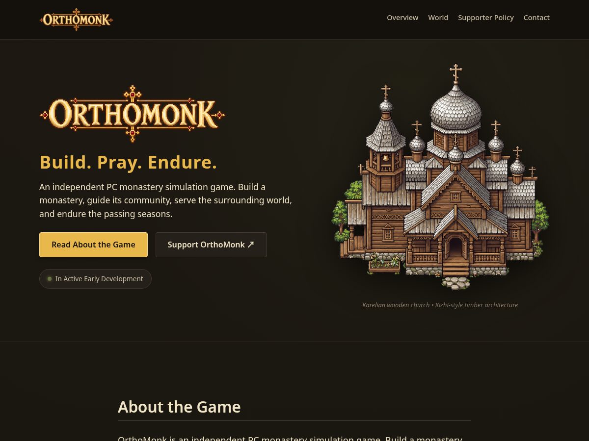 Landing-page snapshot of orthomonk.com