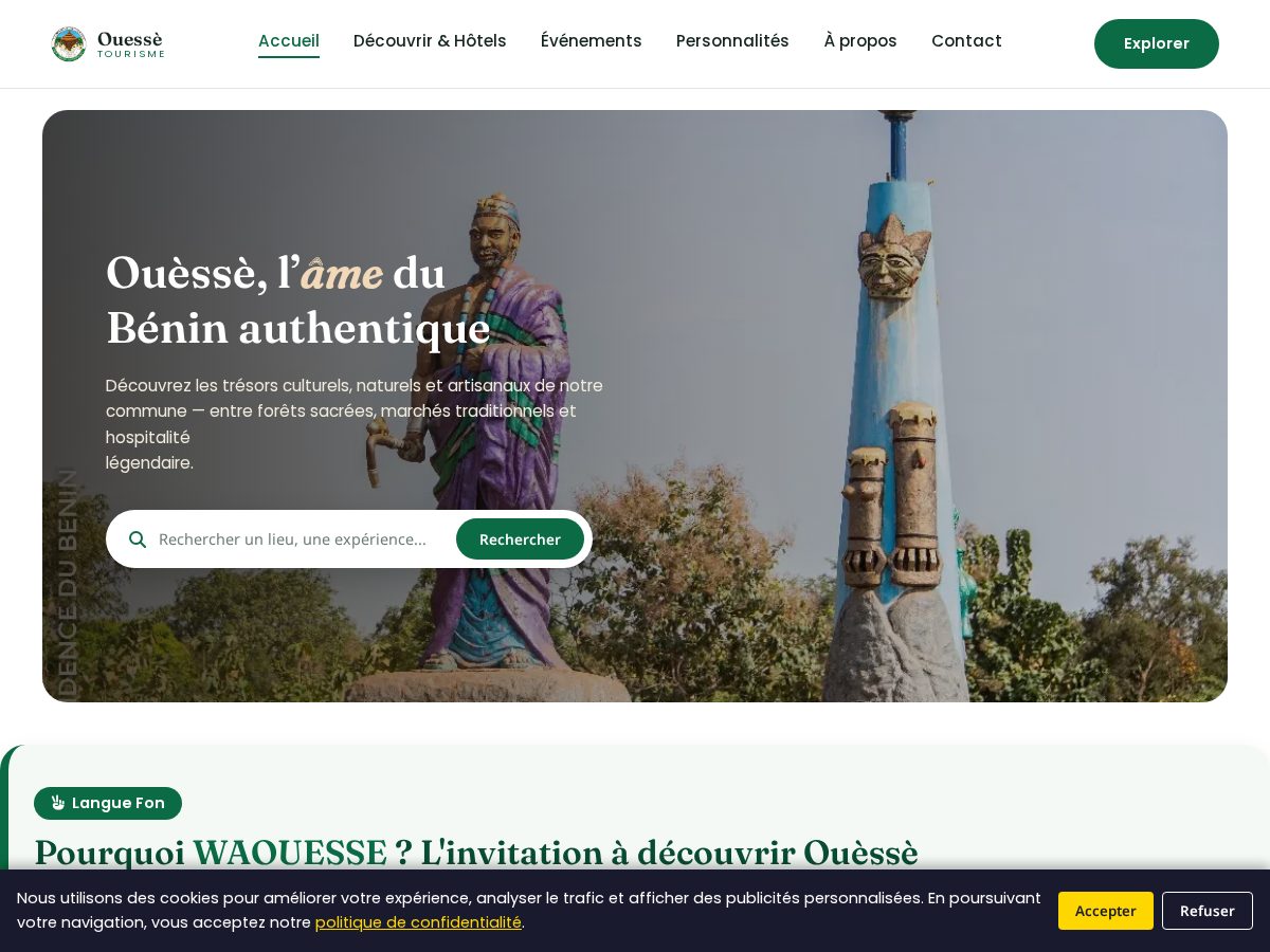 Landing-page snapshot of ouesse.com
