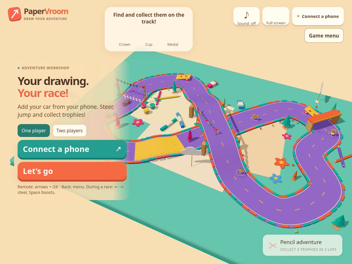 Landing-page snapshot of papervroom.com