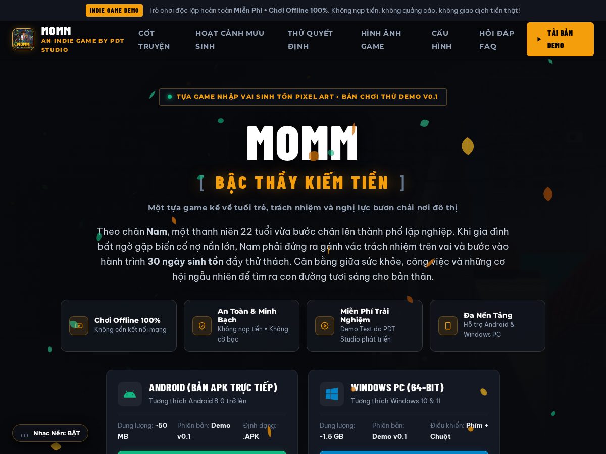Landing-page snapshot of phamductri.fun